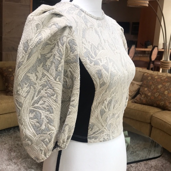 BEBE STUNNING ! Gold & Black Stretch Crop Top S 🌺 - Picture 2 of 13